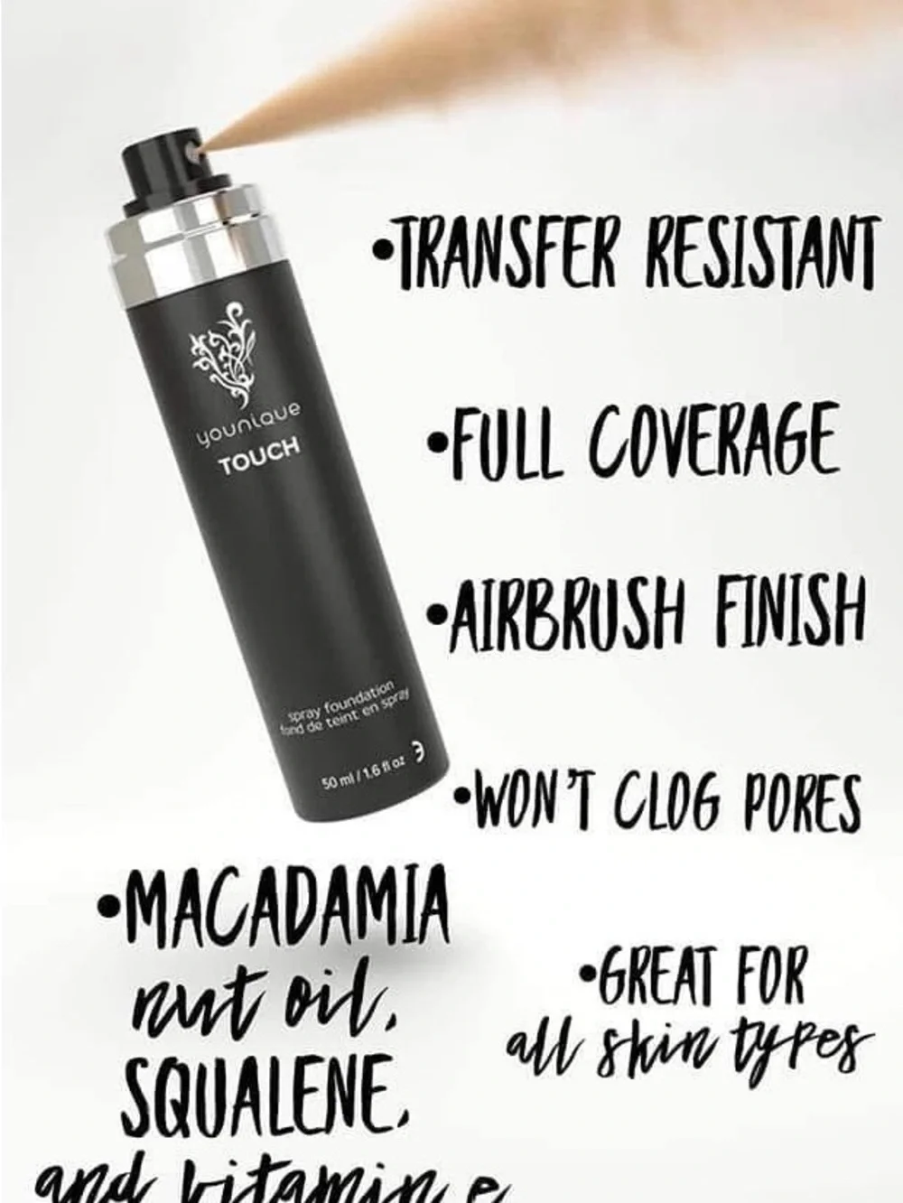Younique Spray Foundation in Tulle